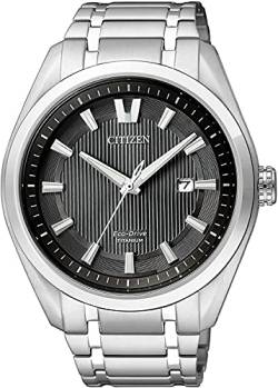 CITIZEN Herren Analog Quarz Uhr mit Titan Armband AW1240-57E, Schwarz von CITIZEN