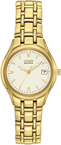 Citizen Damen Analog Quarz Uhr mit Edelstahl beschichted Armband EW1262-55P von CITIZEN