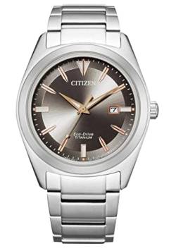 Citizen Herren Analog Eco-Drive Uhr mit Super Titanium Armband AW1640-83E von CITIZEN