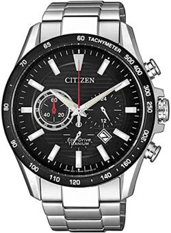 Citizen Herren Analog Eco-Drive Uhr mit Super Titanium Armband CA4444-82E von CITIZEN