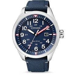 Citizen Herren Analog Quarz Uhr mit Nylon Armband AW5000-16L von CITIZEN