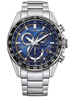 Citizen Herren Analog Solar Uhr mit Edelstahl Armband CB5914-89L, Blau von CITIZEN