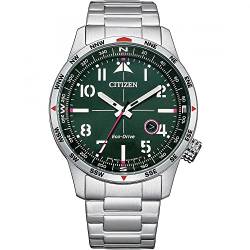 Citizen Herren Eco-Drive Solar Armband-Uhr aus Edelstahl mit Edelstahl Band - Sports - BM7551-84X von CITIZEN