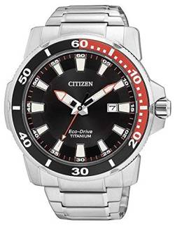 Citizen Sport Titan Eco Drive AW1221-51E Herren-Armbanduhr, Schwarz/Mehrfarbig, Armband von CITIZEN
