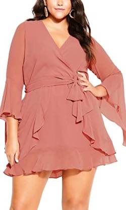 CITY CHIC Damen Plus Size Sweet N Easy Kleid, Papaya, 50 von CITY CHIC