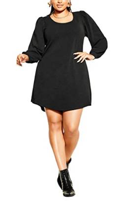 CITY CHIC Damen Plus Size Tanzende Königin Kleid, Schwarz, 42 von CITY CHIC