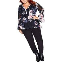 CITY CHIC Damen Plus Size Top Madelyn Klassisches Hemd, Magnetisierend FL, 46 Mehr von CITY CHIC