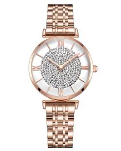 CIVO Damen Uhr Edelstahl Roségold Analog Quarz Armbanduhr Damen Wasserdicht Klassisch Elegante Geschenke Uhren fur Frauen Damen von CIVO