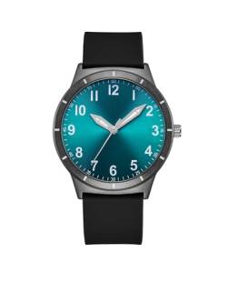 CIVO Herren Armbanduhr Analog Herrenuhr: Schwarz Silikon Wasserdicht Quarz Männer Uhren Blau Ziffernblatt von CIVO