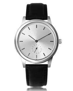 CIVO Herren Uhr Sportlich Schwarz - Armbanduhr Herren Leder Analog Wasserdicht Lässig Klassisch Geschenke Uhren für Männer von CIVO
