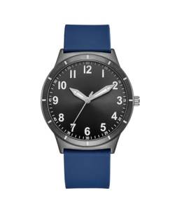 CIVO Herren Uhren Analog Herrenuhr: Blau Silikon Wasserdicht Quarz Männer Armbanduhr Schwarz Ziffernblatt von CIVO