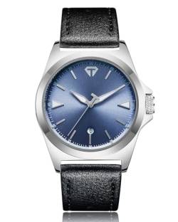 CIVO Herren Uhren Lässig Schwarz - Armbanduhr Herren Analog Leder Wasserdicht Klassisch Datum Geschenke Uhren für Männer von CIVO