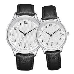 CIVO Herrenuhr Damenuhr Lederarmband Armbanduhr: Schwarz Analog Wasserdicht Uhr Herren Damen Elegant Business Quarz Uhr Unisex von CIVO