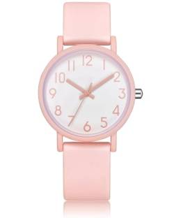 CIVO Uhr Damen Armbanduhr Analog: Frauen Uhren Quarz Damenuhr mit Rosa Silikonarmband Wasserdicht Elegant Designer Runden Sportuhr für Damen von CIVO