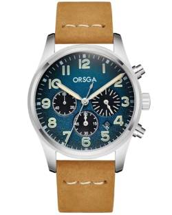 CIVO Uhren Herren Chronograph Analog Braun Lederarmband Herrenuhren Klassische wasserdichte Datum Armbanduhr Herren Elegant Leuchtend Quarz Herren Uhr, Geschenke für Männer von CIVO