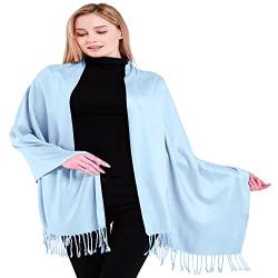 CJ Apparel Babyblau Einfarbiges Design Stola Schal Umschlagtuch Schultertuch Tuch Zweite Wahl Pashmina NEU von CJ Apparel