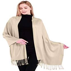 CJ Apparel Champagner Einfarbiges Design Nepalese Schal Zweite Wahl Schal Stola Pashmina NEU von CJ Apparel