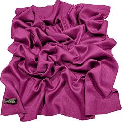 CJ Apparel Fuchsia Violett Normallack Design Nepalesischer Fransenschal Schal Stola Wrap Pashmina NEU von CJ Apparel