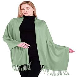 CJ Apparel Lorbeergrün Einheitliche Farbe Nepalesisch Schultertuch Schal Zweite Wahl Schultertücher Wrap Pashmina NEU von CJ Apparel