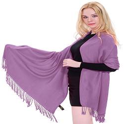 CJ Apparel Mauve Einfarbiges Design Nepalese Schal Schultertuch Wrap Stola Pashmina NEU von CJ Apparel