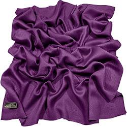 CJ Apparel Violett Normallack Design Nepalesischer Fransenschal Schal Stola Wrap Pashmina NEU von CJ Apparel