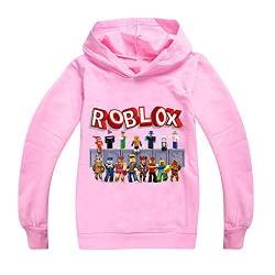 Jungen Kinder Cartoon Sweatshirt Hoodie Langarm Sportswear Casual Pullover Trainingsanzug Ro-blox Spiel Geschenk Gr. 11-12 Jahre, rose von CKCKTZ