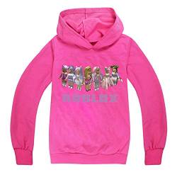 Ro-blox Hoodies für Mädchen Jungen Mode Sweatshirt Kinder Langarm Pullover Trainingsanzug Neuheit Niedlich, rosarot, 11 Jahre von CKCKTZ