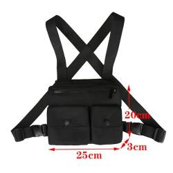 CKEYXGIL umhängetasche Funktionale Brusttasche Für Männer Mode Weste Streetwear -Tasche Taille Pack Unisex Brust Rig Bag-B -Rig -Tasche von CKEYXGIL