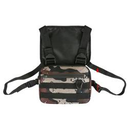 CKEYXGIL umhängetasche Funktionale Brusttasche Für Männer Mode Weste Streetwear -Tasche Taille Pack Unisex Brust Rig Bag-C Tarnung von CKEYXGIL