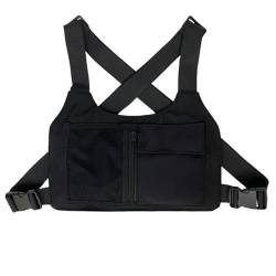 CKEYXGIL umhängetasche Funktionale Brusttasche Für Männer Mode Weste Streetwear -Tasche Taille Pack Unisex Brust Rig Bag-D von CKEYXGIL