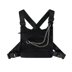 CKEYXGIL umhängetasche Funktionale Brusttasche Für Männer Mode Weste Streetwear -Tasche Taille Pack Unisex Brust Rig Bag-E von CKEYXGIL