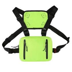 CKEYXGIL umhängetasche Funktionale Brusttasche Für Männer Mode Weste Streetwear -Tasche Taille Pack Unisex Brust Rig Bag-Eine Grüne Rig -Tasche von CKEYXGIL