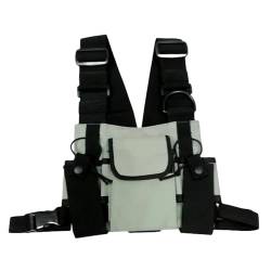 CKEYXGIL umhängetasche Funktionale Brusttasche Für Männer Mode Weste Streetwear -Tasche Taille Pack Unisex Brust Rig Bag-Graue Rig -Tasche von CKEYXGIL