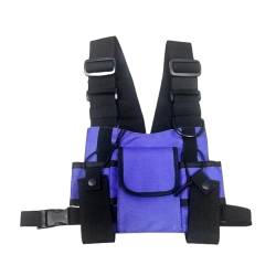 CKEYXGIL umhängetasche Funktionale Brusttasche Für Männer Mode Weste Streetwear -Tasche Taille Pack Unisex Brust Rig Bag-Lila Rig Bag_A von CKEYXGIL