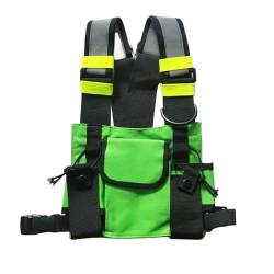 CKEYXGIL umhängetasche Funktionale Brusttasche Für Männer Mode Weste Streetwear -Tasche Taille Pack Unisex Brust Rig Bag-Neues Grün von CKEYXGIL