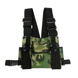 CKEYXGIL umhängetasche Funktionale Brusttasche Für Männer Mode Weste Streetwear -Tasche Taille Pack Unisex Brust Rig Bag-Tarntasche von CKEYXGIL