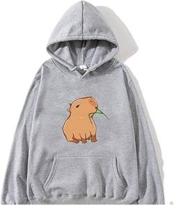 CKurityn Funny Capybara Print Hoodie Damen/Männer Kawaii Cartoon Tops Sweatshirt für Mädchen Unisex Mode Harajuku Graphic Hooded Pullover von CKurityn