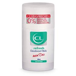 CL refresh Deodorant Stick mit kühlender Wirkung - 25 ml Deo Stick ohne Aluminium & Zink bietet Frische - veganes Deo Herren & Damen - antibakterielles Deodorant Männer & Frauen mit ProVitamin B5 von CL