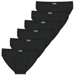 CLALER 6er Pack Herren Slips Baumwolle Weich,Männer Classic Unterwäsche mit Stretch(Schwarz*6,S) von CLALER