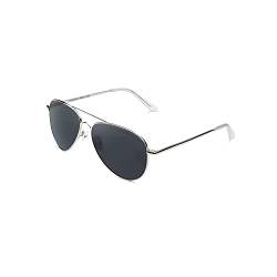 CLANDESTINE - Sonnenbrille A10 Silver Blue Grey - HD Nylon Gläser und Edelstahlrahmen - Sonnenbrille für Männer und Damen - Mit Smart Vision Technology - Bessere Sicht und Geringere Blendung von CLANDESTINE