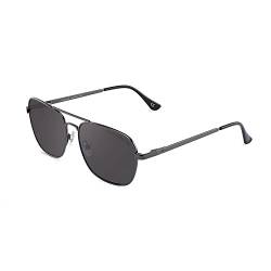 CLANDESTINE - Sonnenbrille B-Pilot 18 Black - Schwarze HD Nylon Gläser und Edelstahlrahmen - Sonnenbrille für Männer und Damen - Mit Mit Smart Vision Technology - Bessere Sicht und Geringere Blendung von CLANDESTINE