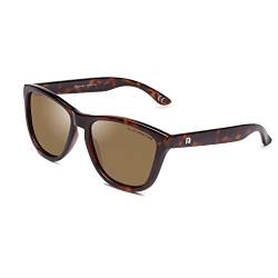 CLANDESTINE - Sonnenbrille Model 8 Habana Brown - Braune HD Nylon Gläser und TR90 Rahmen - Sonnenbrille für Männer und Damen - Mit Smart Vision Technology - Bessere Sicht und Geringere Blendung von CLANDESTINE