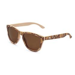 Clandestine - Sonnenbrille Model 8 Camouflage Matte Desert - Braune HD Nylon Gläser und TR90 Rahmen - Sonnenbrille für Männer und Damen - Smart Vision Technology - Bessere Sicht und Geringere Blendung von CLANDESTINE