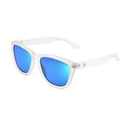 Clandestine - Sonnenbrille Model 8 Crystal Light Blue - Blaue HD Nylon Gläser & Durchsichtiger TR90 Rahmen - Sonnenbrille für Männer & Damen - Smart Vision Technology - Bessere Sicht, Weniger Blendung von CLANDESTINE