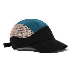 CLAPE Atmungsaktiv Run Cap Sommer Mesh Cap 5 Panel Basecap Herren Kurzer Schirm Sommer Cycling Cap UV-Schutz Sport Cappy Sun Cap von CLAPE