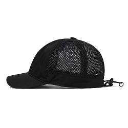 CLAPE Basecap Herren Kurzer Schirm Sommer Mesh Baseball Cap Atmungsaktiv Sonnenschutz Kappe Schnelltrocknend Sport Cappy für Laufen, Radfahren, Wandern von CLAPE