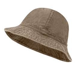 CLAPE Baumwolle Sonnenhut Herren Bucket Hat Damen Faltbar Fischerhut Retro Anglerhut Eimer Hut Sommer Schlapphut Amtungsaktiv Outdoor Hut von CLAPE