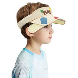 CLAPE Kinder Sonnenhut Baby Visor Cap 4-10 Jahre Jungen Mädchen UV-Schutz Sonnenblende UPF50+ Sonnenschild Empty Top Hut Kids Golf Tennis Mütze von CLAPE