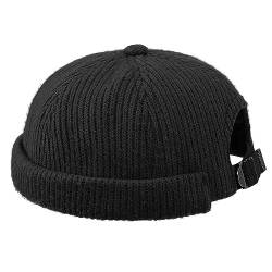 CLAPE Knitted Docker Cap Warm Brimless Hat Fisherman Beanie Docker Mütze Unisex Hafenmütze Seemannsmütze Rolled Cuffed Harbour Hat von CLAPE