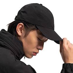 CLAPE Quick Drying Baseball Cap Sommer Basecap Herren UPF50+ Sun Cap Atmungsaktiv Outdoor Kappen Schildkappe Unstructured Dad Cap (GD52-Black) von CLAPE